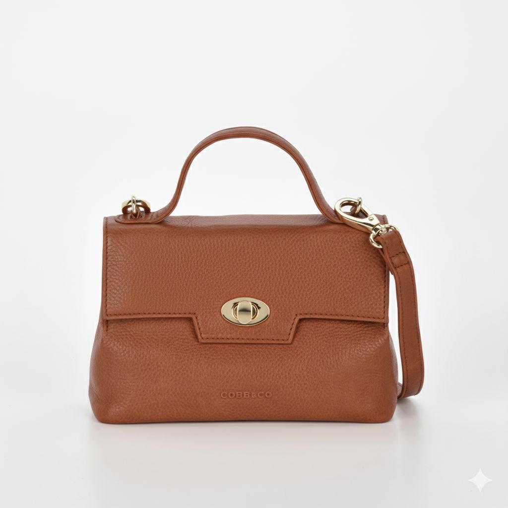 Lindfield Washed Leather Crossbody Bag Crossbody Bag COBB & CO Cocoa 