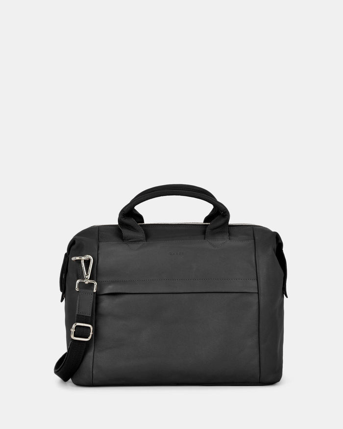 Lucy Leather 2-in-1 Convertible Handbag Backpack - Black