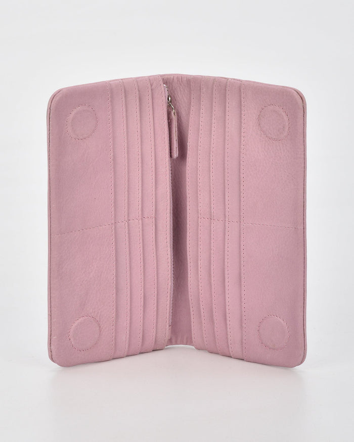 Luna RFID Leather Ladies Wallet - Pink