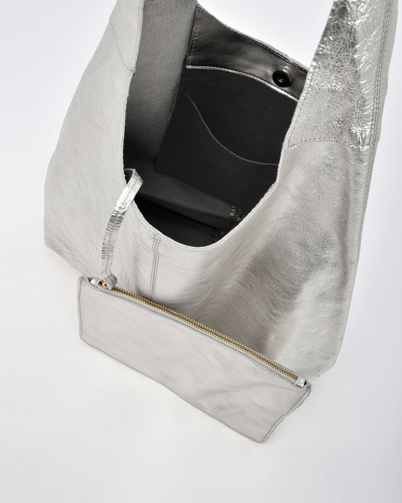 Lynx Metallic Hobo With Pouch