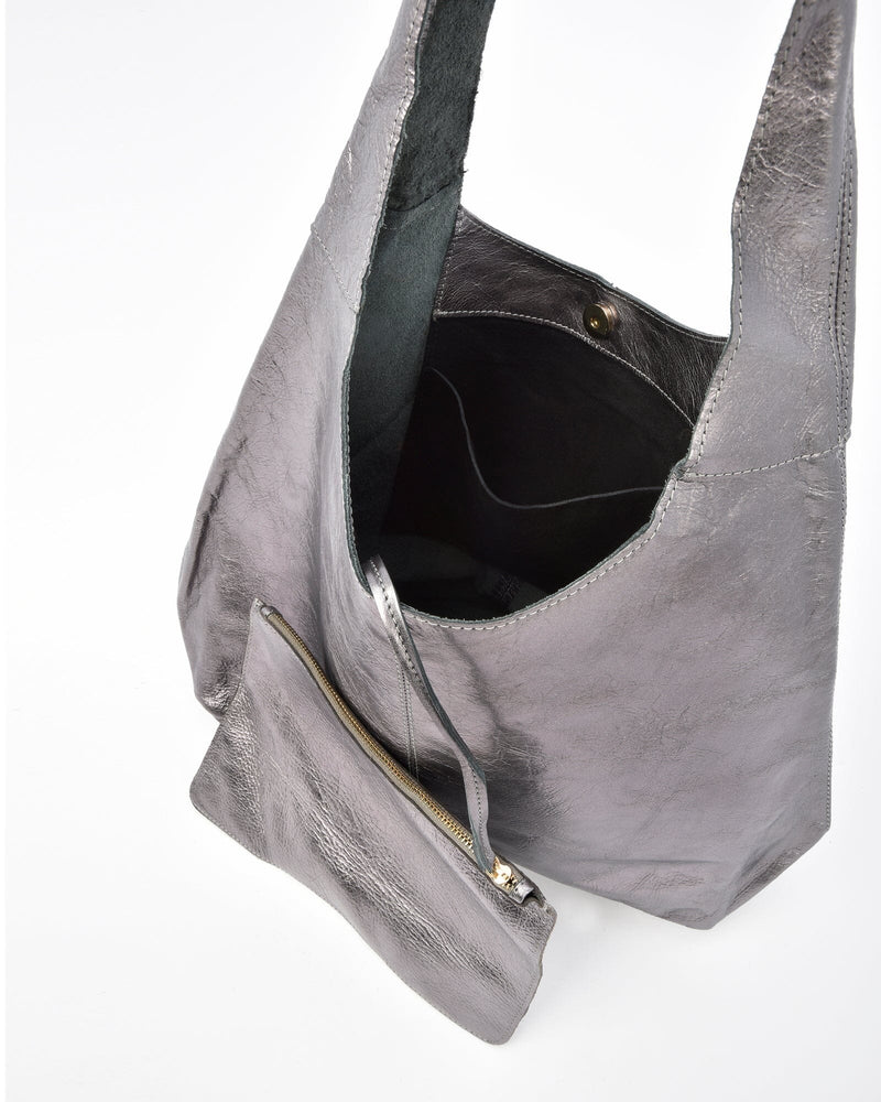 Lynx Metallic Hobo With Pouch