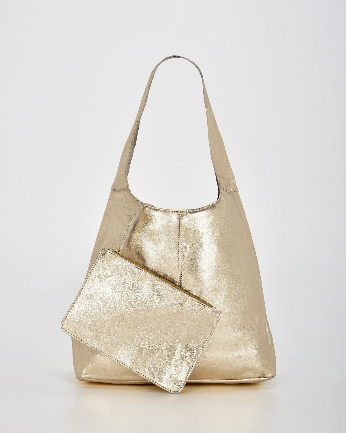 Lynx Metallic Hobo With Pouch