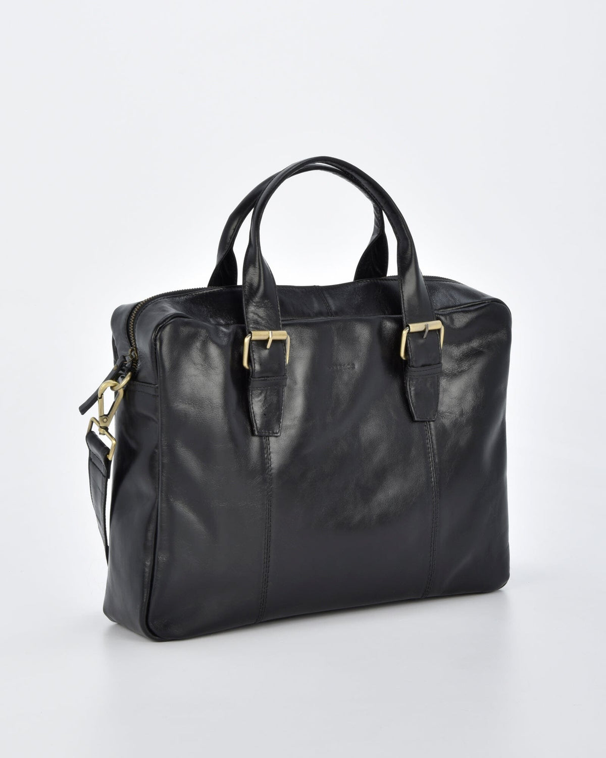 Malvern Leather Business Satchel - Black