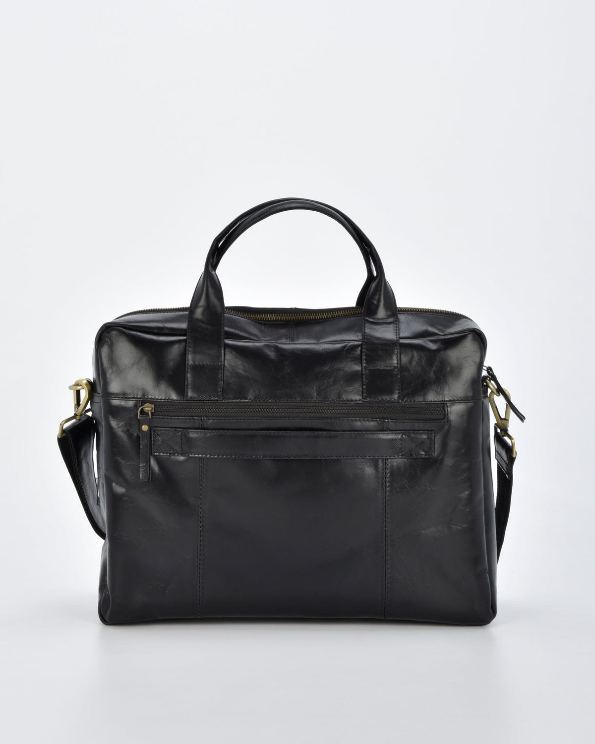 Malvern Leather Business Satchel - Black