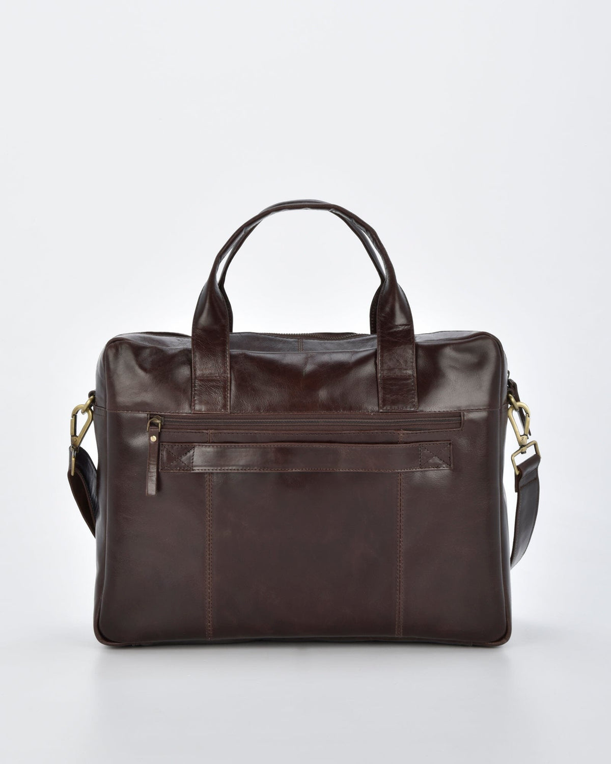 Malvern Leather Business Satchel - Chocolate