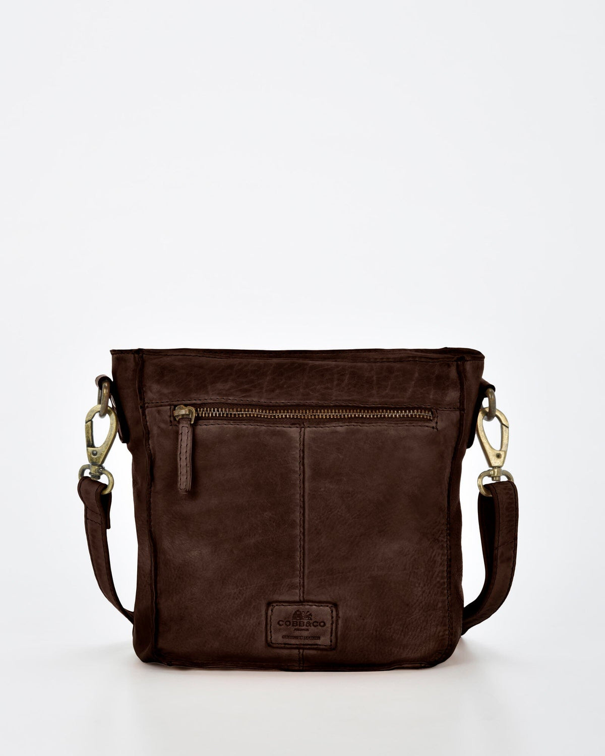 Mawson Rugged Leather 3 Pocket Crossbody - Chocolate