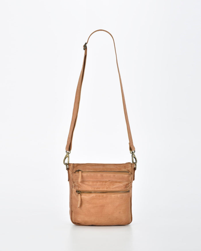 Mawson Rugged Leather 3 Pocket Crossbody - Natural