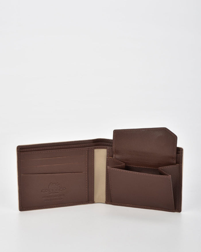 Maxy RFID Safe Two Tone Leather Wallet