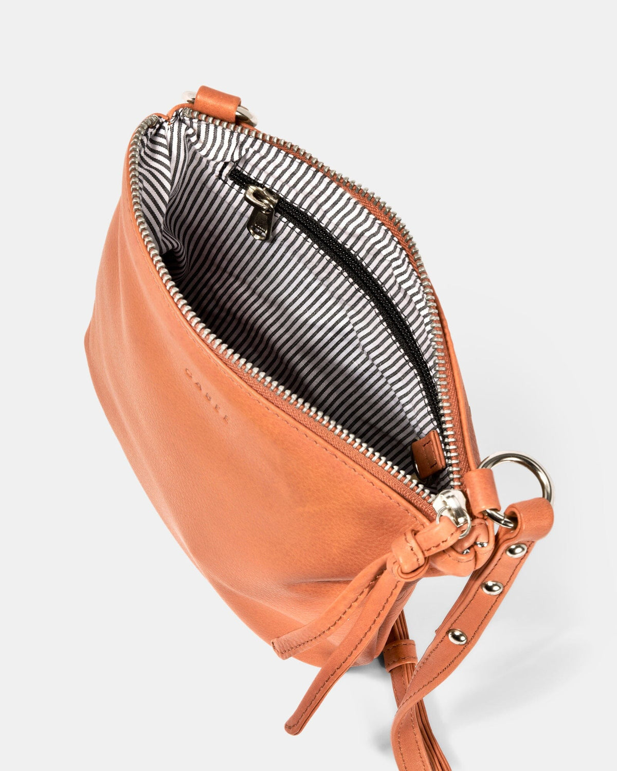 Meadow Soft Leather Pouch Crossbody - Apricot