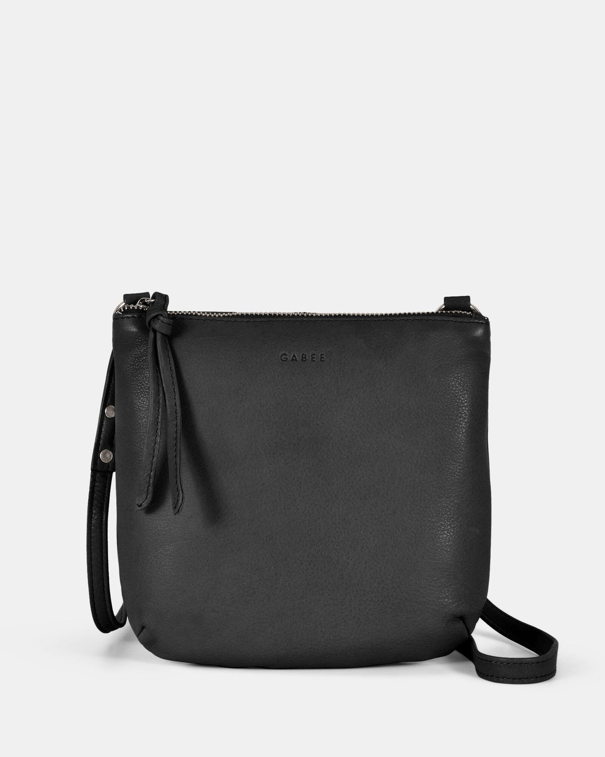 Meadow Soft Leather Pouch Crossbody - Black
