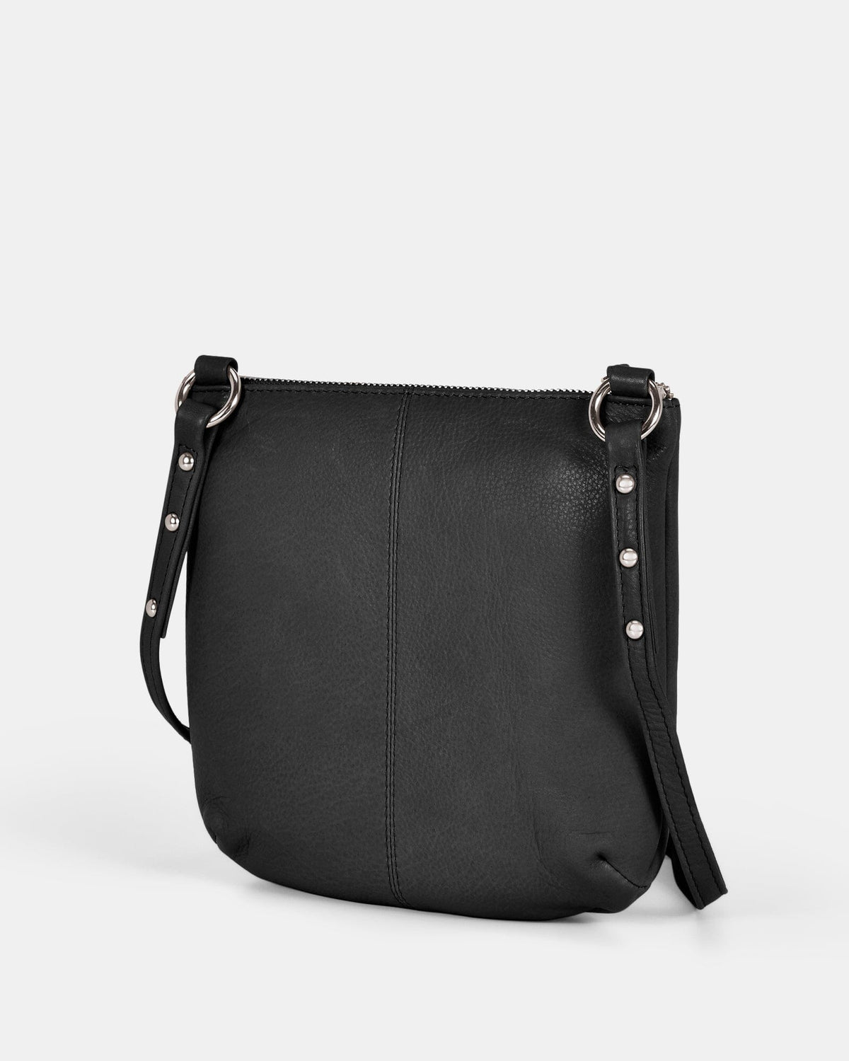 Meadow Soft Leather Pouch Crossbody - Black