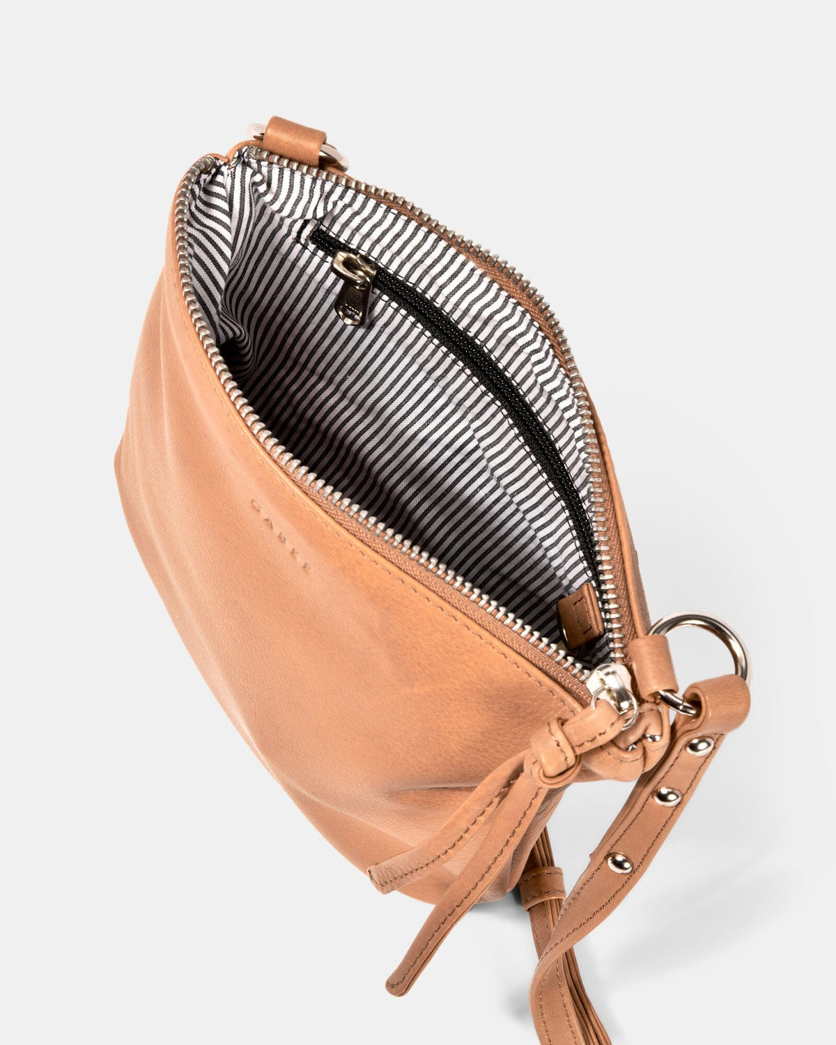 Meadow Soft Leather Pouch Crossbody - Camel