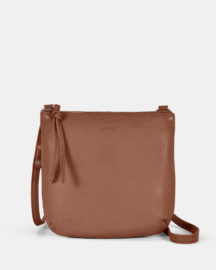 Meadow Soft Leather Pouch Crossbody - Taupe