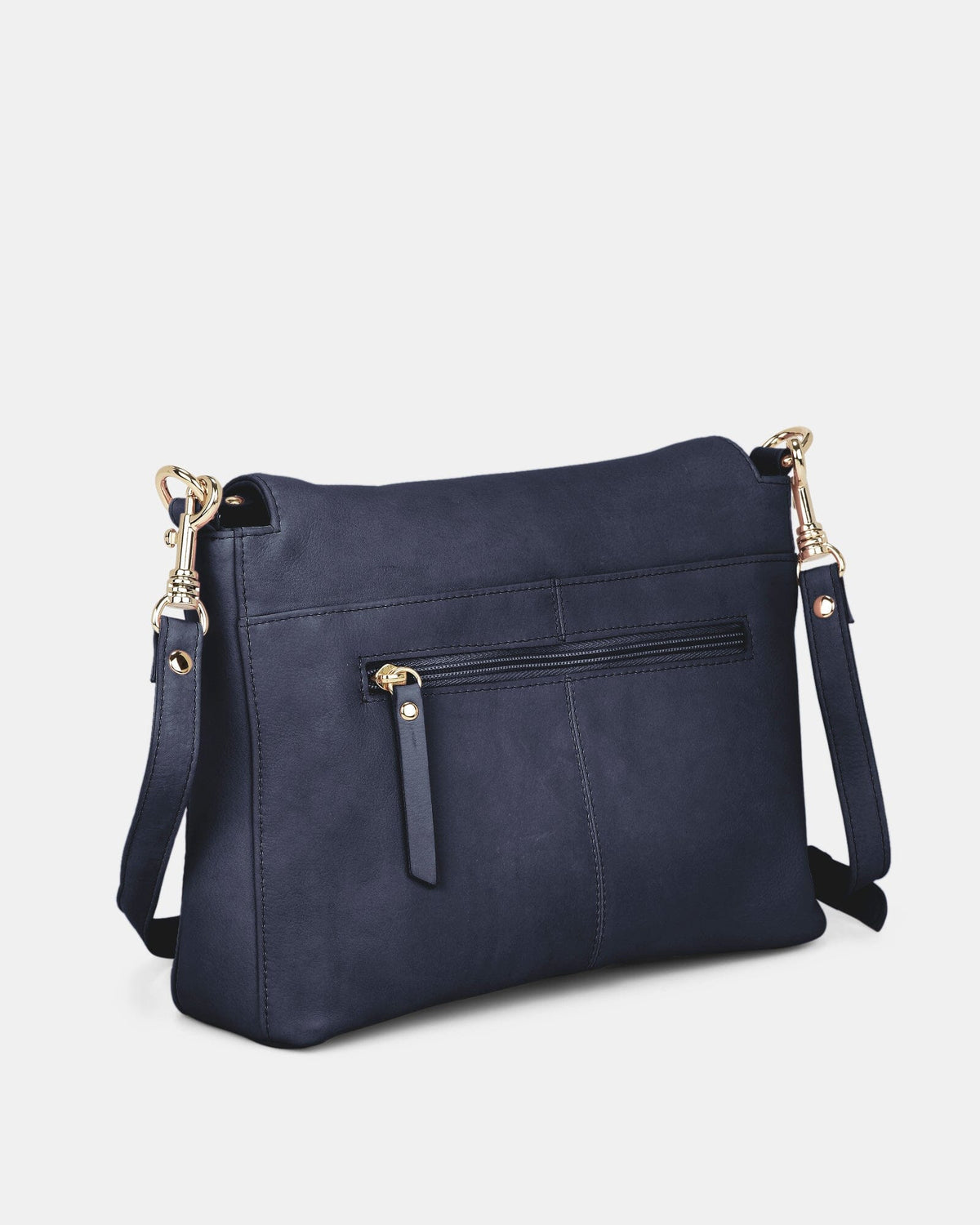 Meranda Soft Leather Crossbody Bag - Navy
