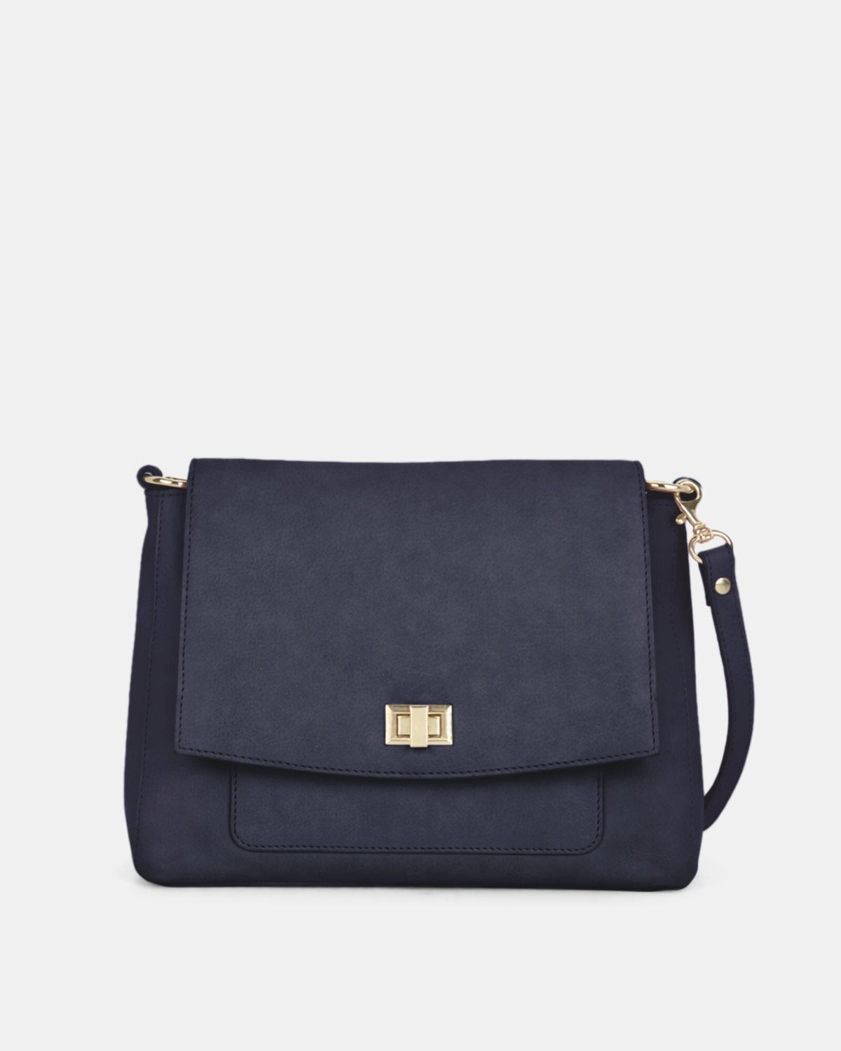 Meranda Soft Leather Crossbody Bag - Navy