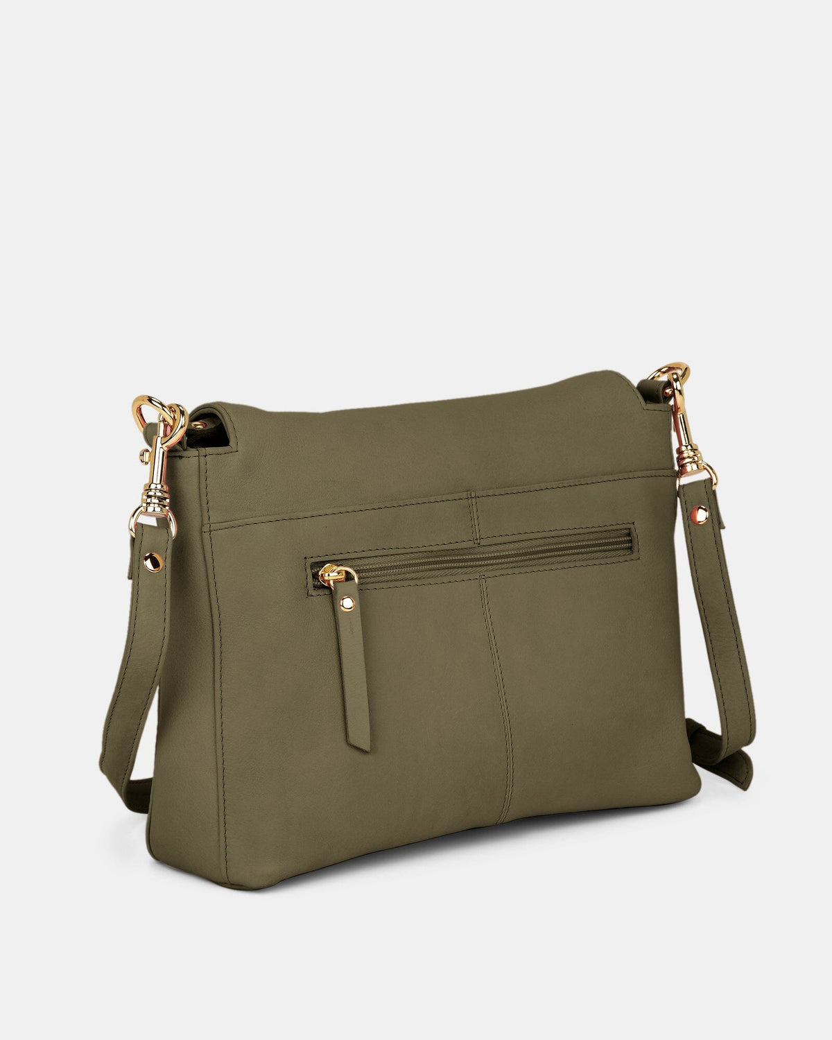 Meranda Soft Leather Crossbody Bag - Olive