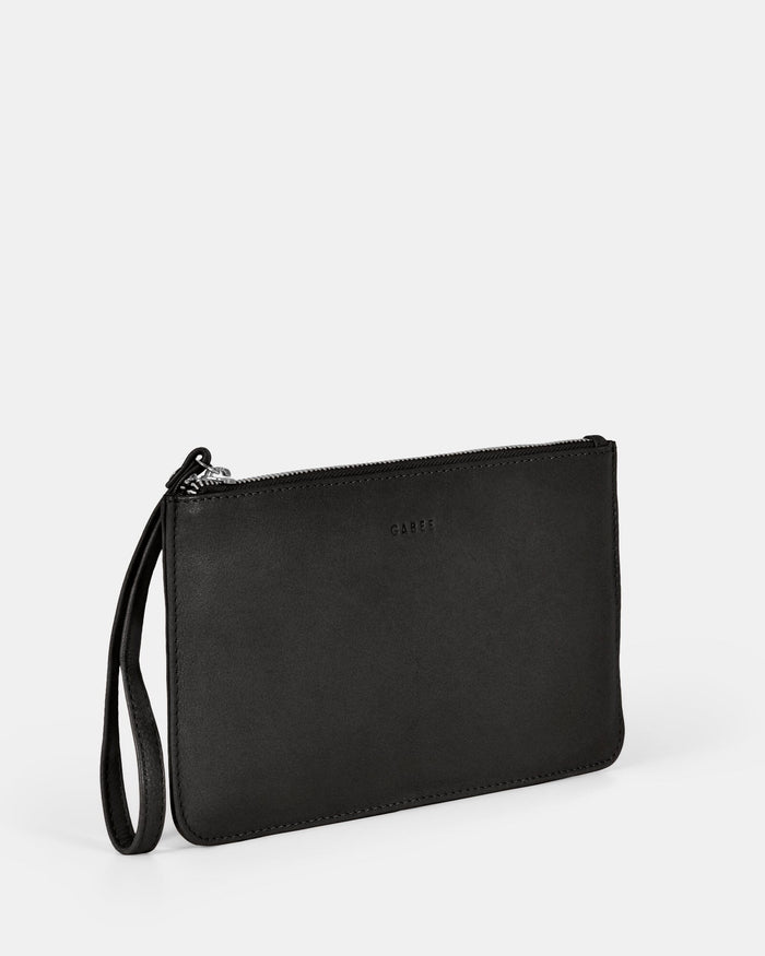 Mercer Soft Leather Pouch - Black