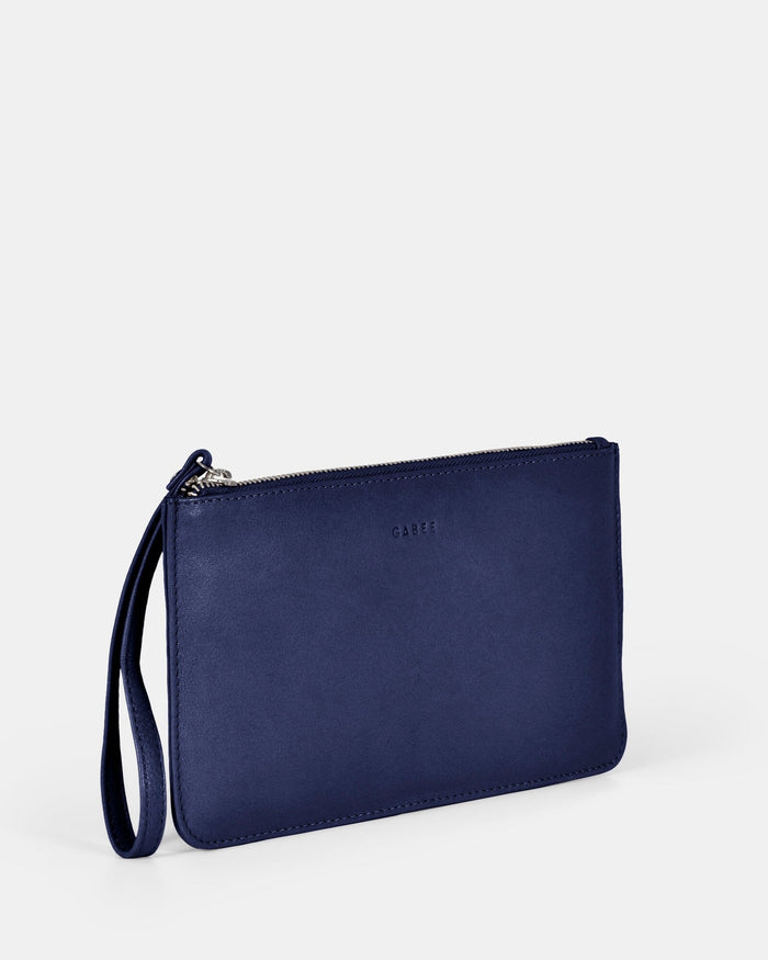 Mercer Soft Leather Pouch - Blue