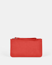 Mercer Soft Leather Pouch - Coral