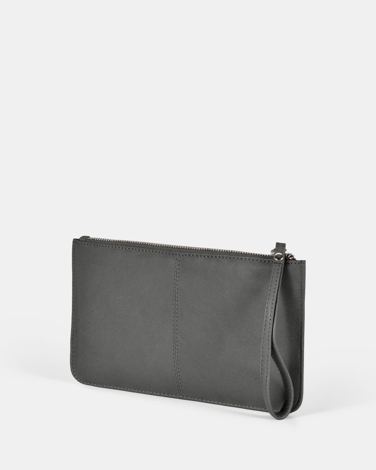 Mercer Soft Leather Pouch - Grey