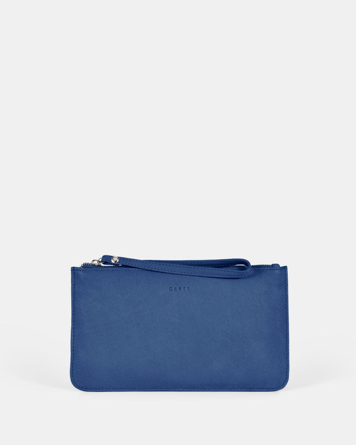 Mercer Soft Leather Pouch - Indigo
