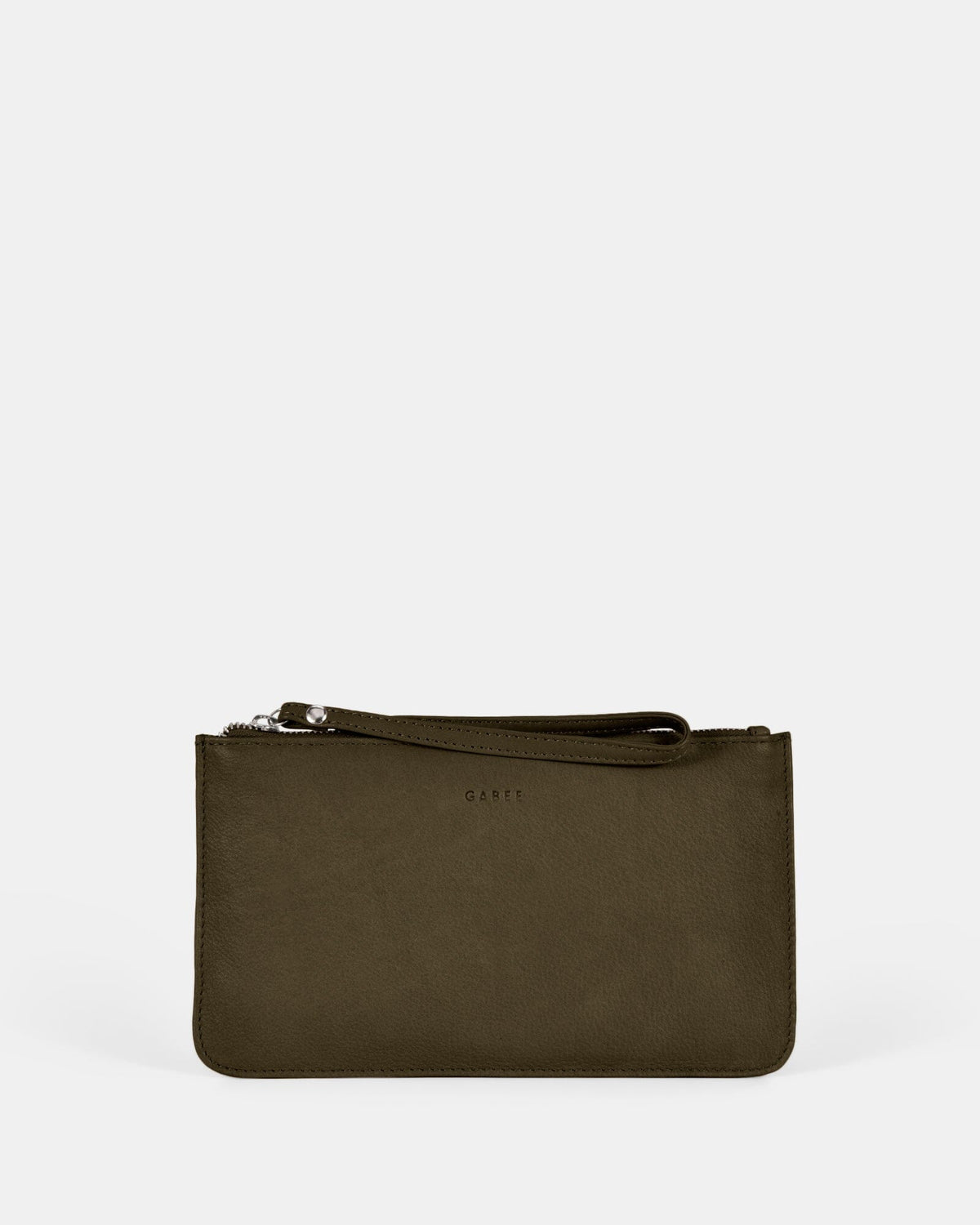Mercer Soft Leather Pouch - Olive GABEE 