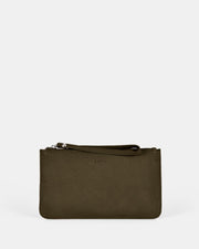 Mercer Soft Leather Pouch - Olive