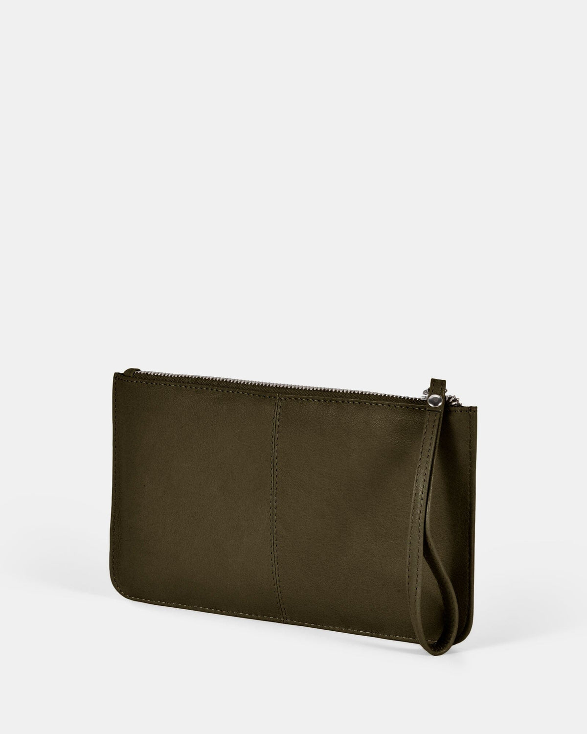 Mercer Soft Leather Pouch - Olive GABEE 
