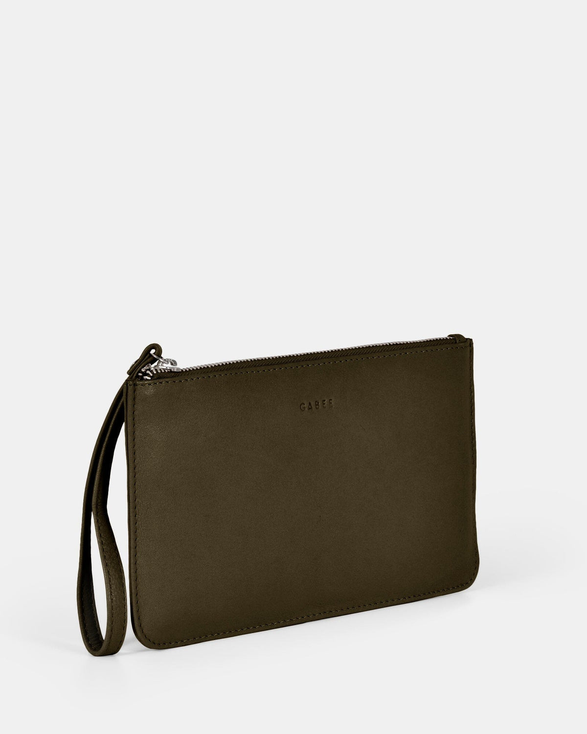 Mercer Soft Leather Pouch - Olive GABEE 