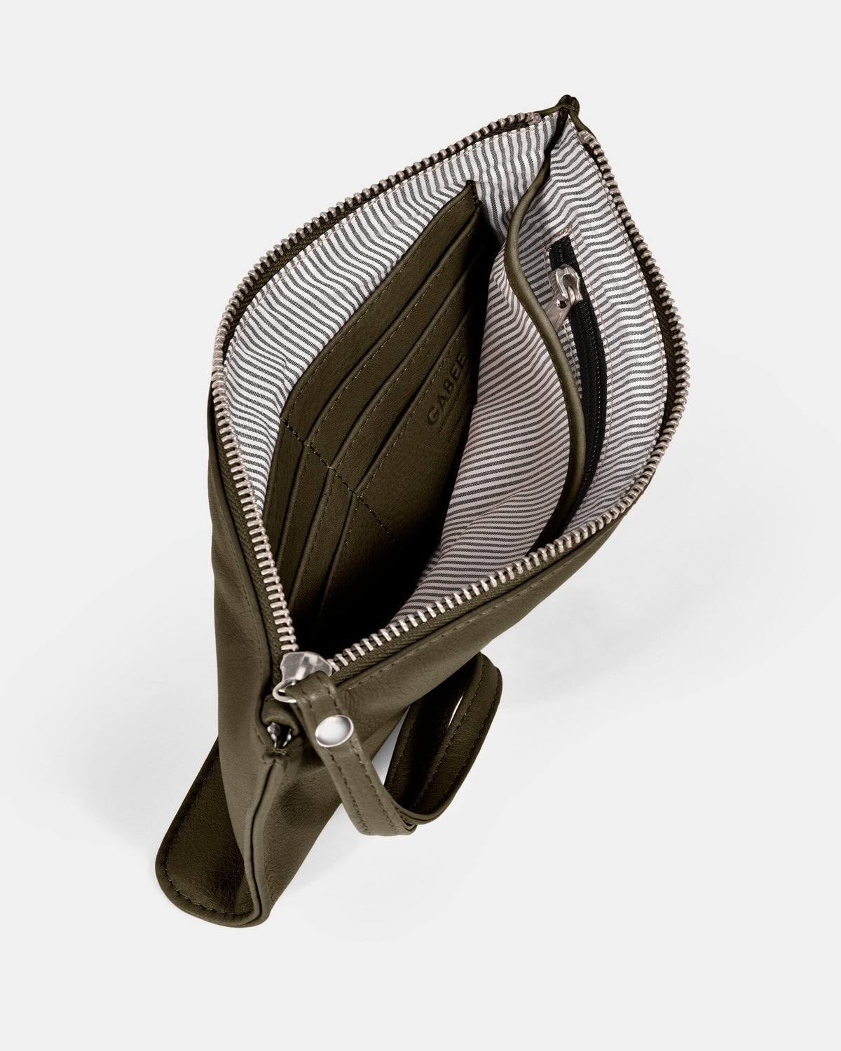 Mercer Soft Leather Pouch - Olive GABEE 