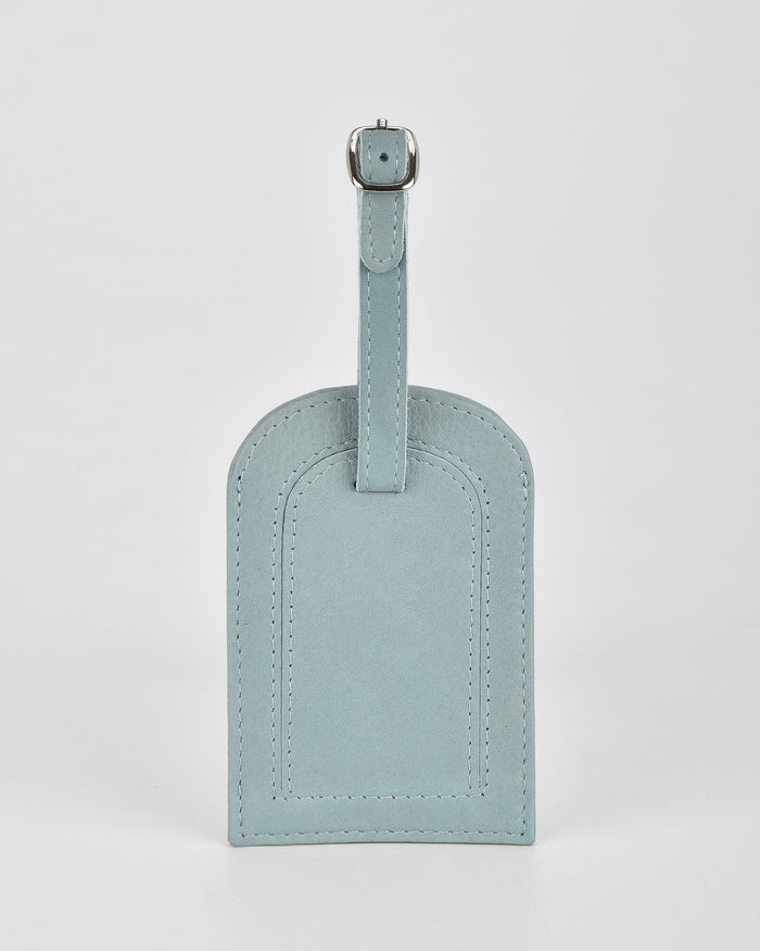 Miabella Leather Luggage Tag - Ocean