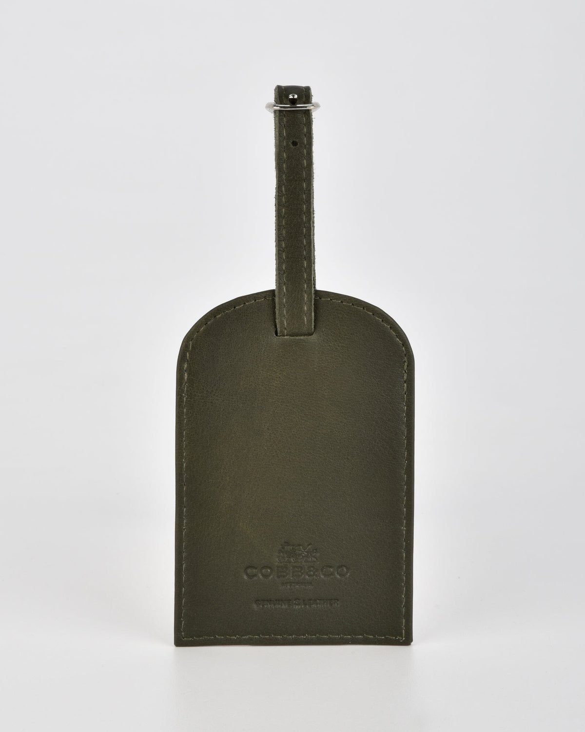 Miabella Leather Luggage Tag - Olive
