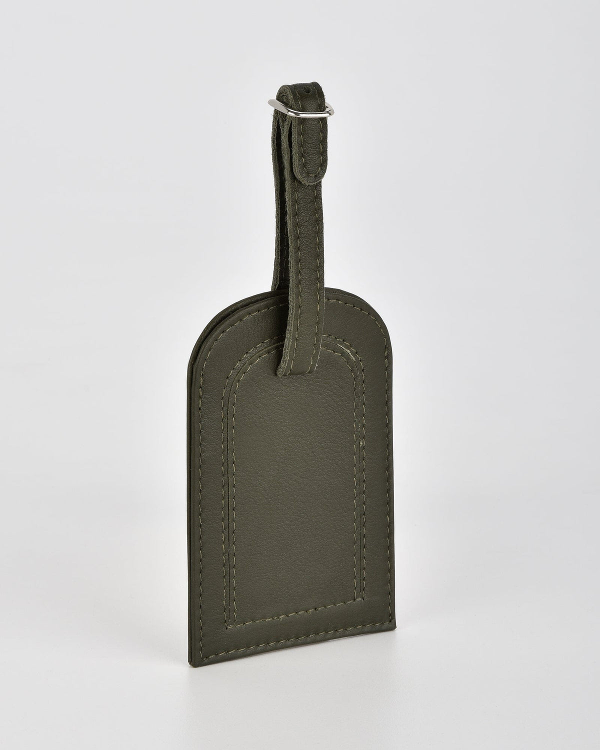 Miabella Leather Luggage Tag - Olive