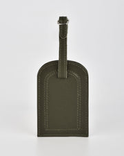 Miabella Leather Luggage Tag - Olive
