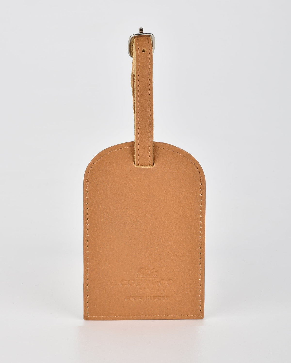 Miabella Leather Luggage Tag - Tan