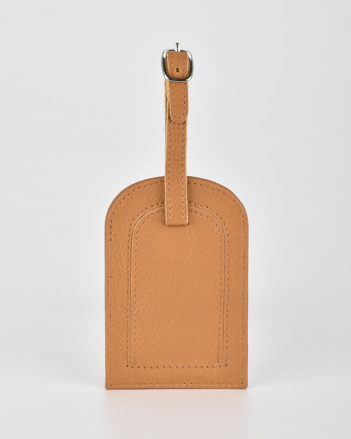 Miabella Leather Luggage Tag - Tan