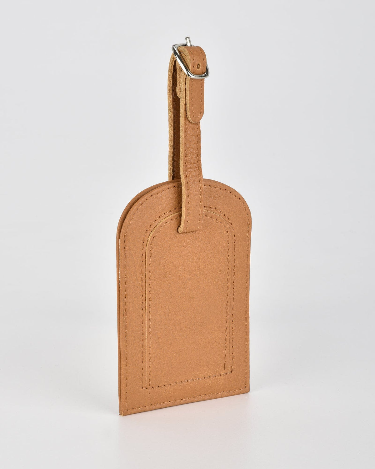 Miabella Leather Luggage Tag - Tan