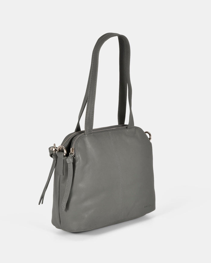 Mich Leather Mini Tote - Grey