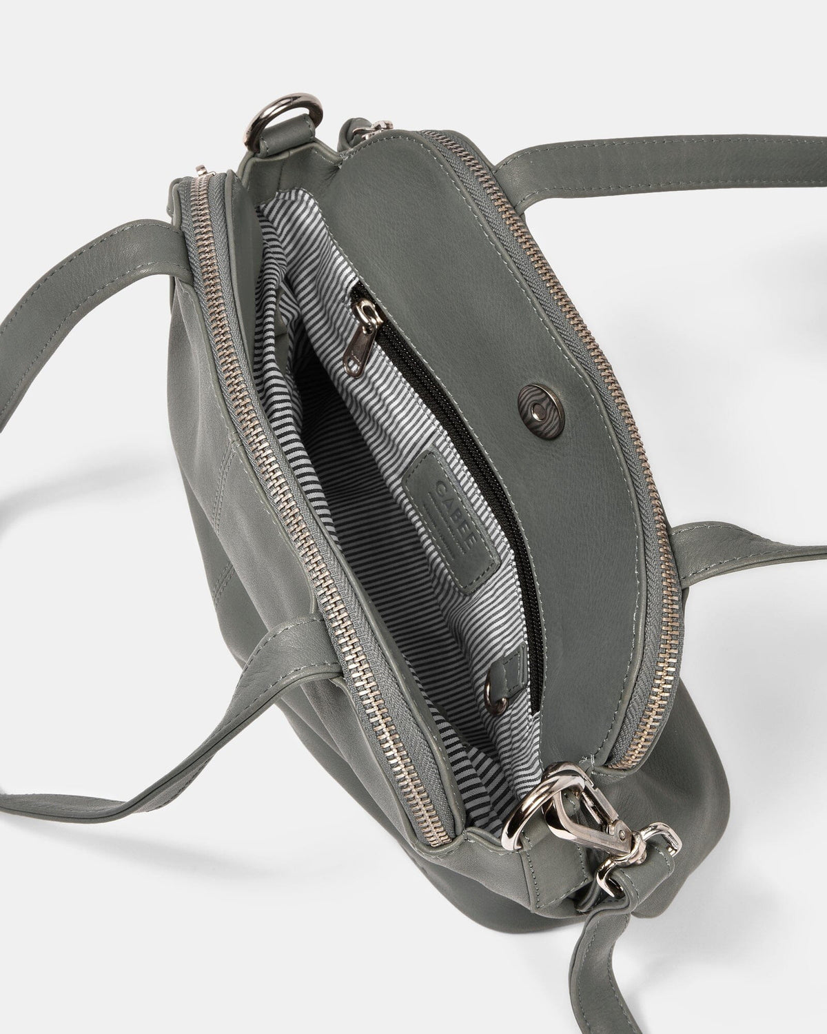 Mich Leather Mini Tote - Grey