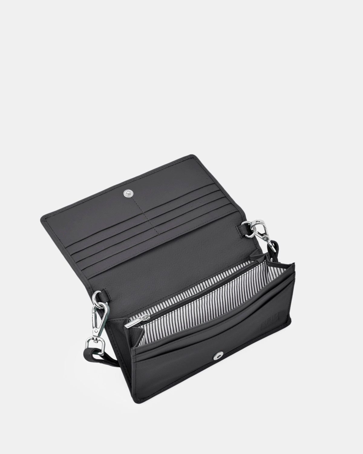 Mimi Leather Smart-Phone RFID Wallet Crossbody - Black GABEE 