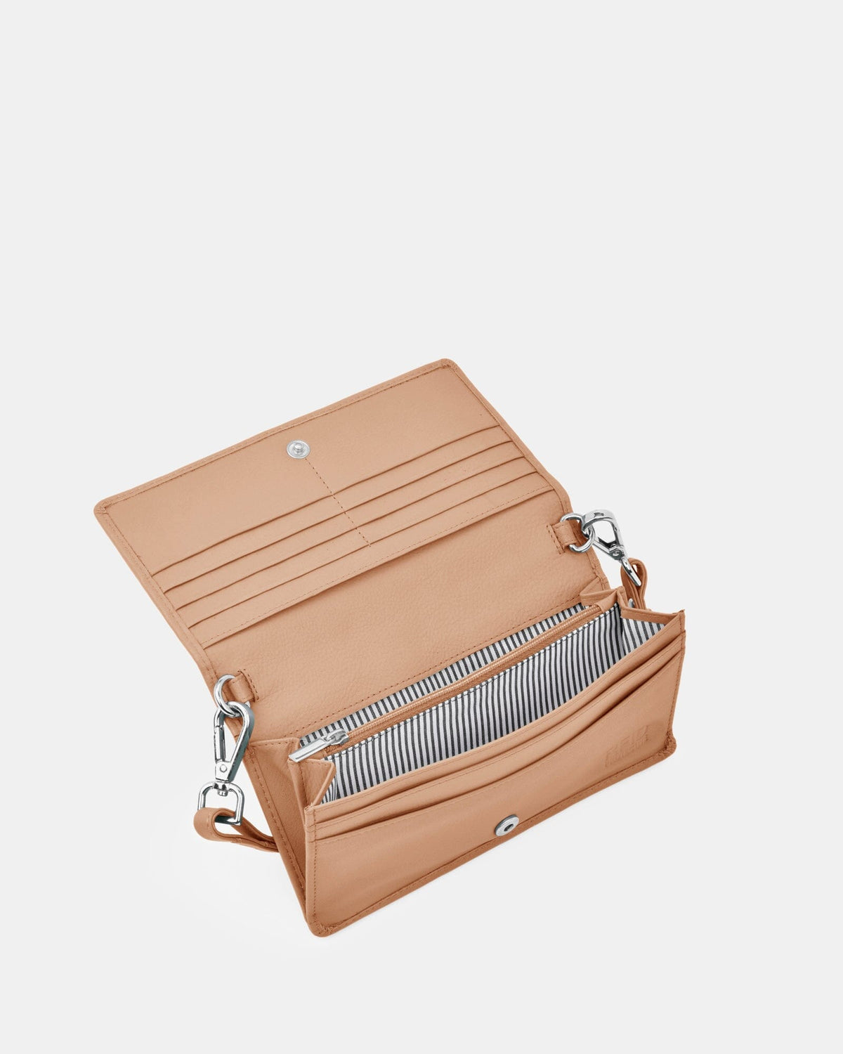Mimi Leather Smart-Phone RFID Wallet Crossbody - Camel