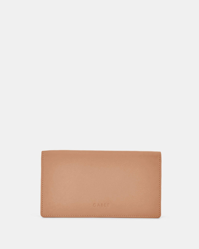 Mimi Leather Smart-Phone RFID Wallet Crossbody - Camel