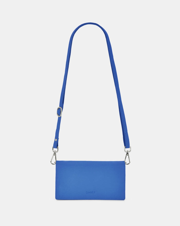 Mimi Leather Smart-Phone RFID Wallet Crossbody - Indigo