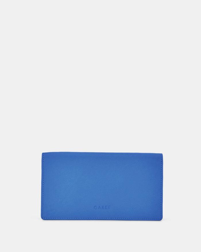 Mimi Leather Smart-Phone RFID Wallet Crossbody - Indigo