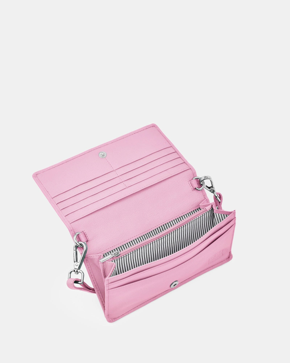 Mimi Leather Smart-Phone RFID Wallet Crossbody - Pink
