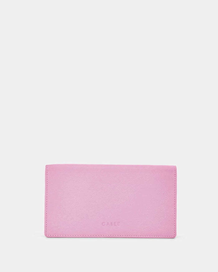 Mimi Leather Smart-Phone RFID Wallet Crossbody - Pink