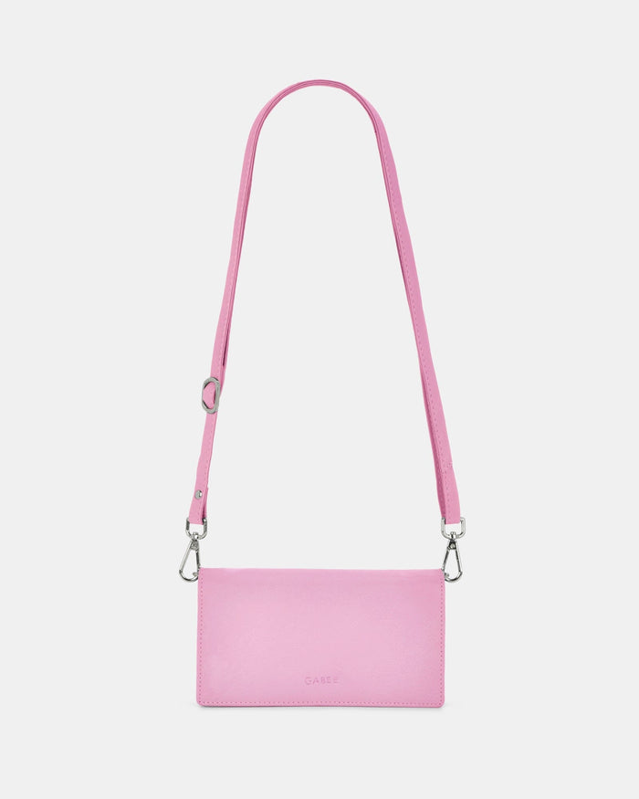 Mimi Leather Smart-Phone RFID Wallet Crossbody - Pink