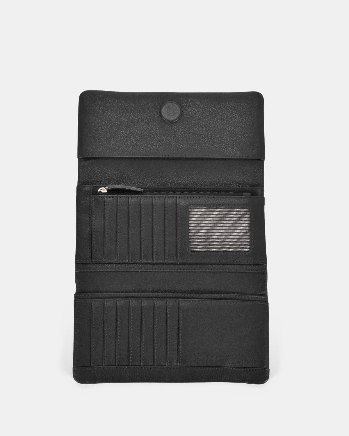 Nina RFID Leather Ladies Wallet - Black