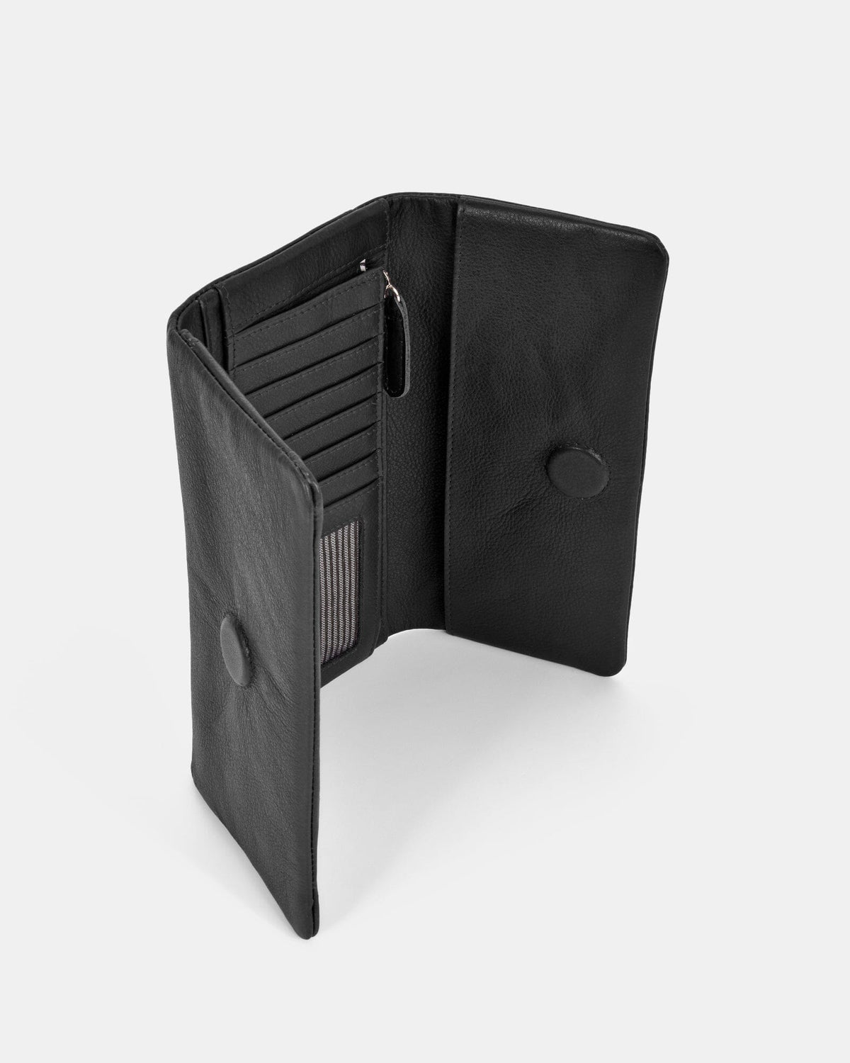 Nina RFID Leather Ladies Wallet - Black