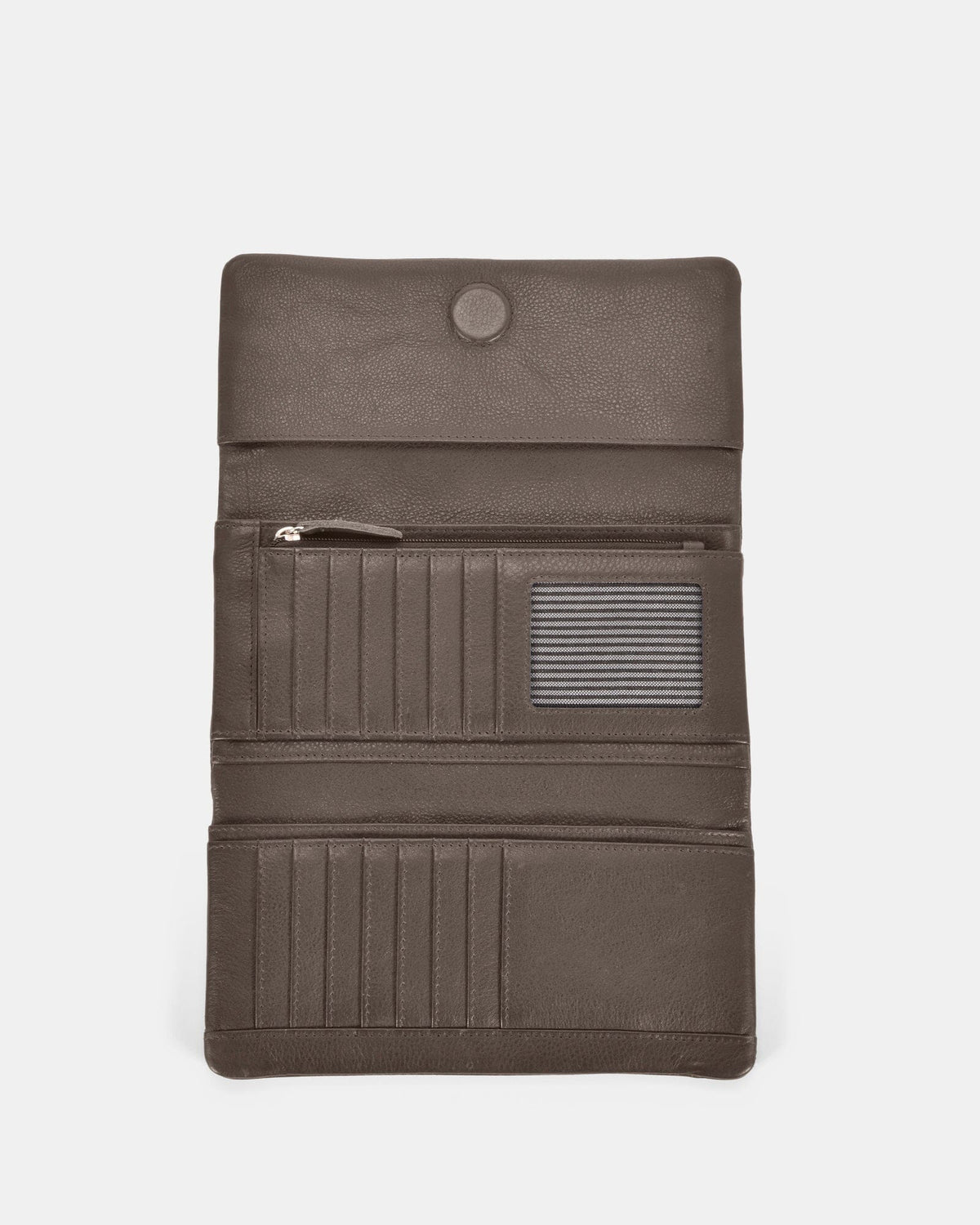 Nina RFID Leather Ladies Wallet - Grey